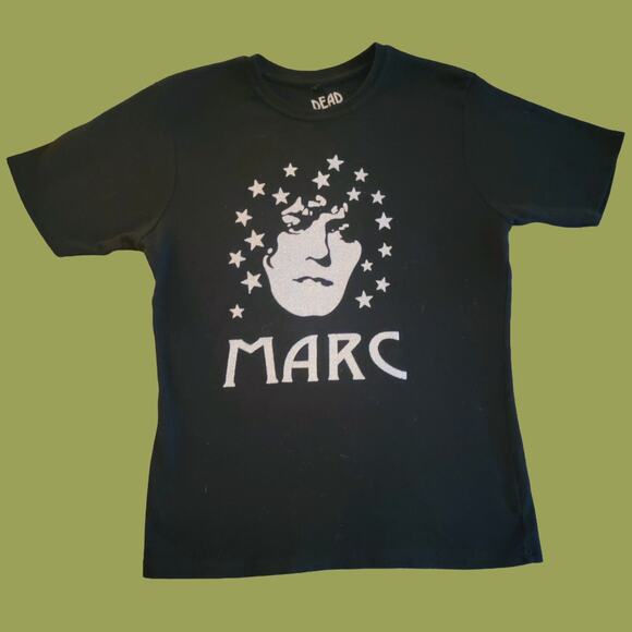 Sparkly Marc Bolan T-Shirt by Dead, Size L - Picture 1 of 5